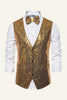 Load image into Gallery viewer, Sparkly Golden Lapel Sequins Men&#39;s Vest with Bow Tie