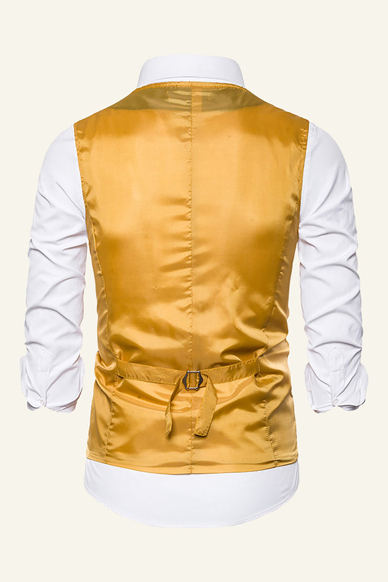 Load image into Gallery viewer, Sparkly Golden Lapel Sequins Men&#39;s Vest with Bow Tie