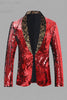 Load image into Gallery viewer, Sparkly Golden Sequins Shawl Lapel Men&#39;s Blazer