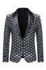 Load image into Gallery viewer, Sparkly Golden Sequins Peak Lapel Men&#39;s Prom Blazer