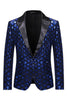 Load image into Gallery viewer, Sparkly Golden Sequins Peak Lapel Men&#39;s Prom Blazer