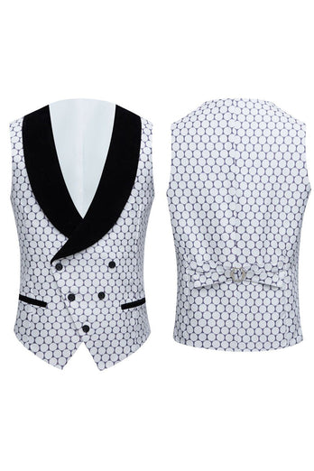 Biege Dots Jacquard 2 Piece Men's Prom Suits