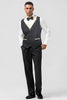 Load image into Gallery viewer, Black Shawl Lapel 3 Pieces One Button Men&#39;s Prom Suits