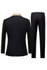 Load image into Gallery viewer, Black and Champagne 3 Piece Shawl Lapel Men&#39;s Prom Suits