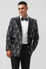 Load image into Gallery viewer, Peak Lapel Black 2 Pieces Men&#39;s Prom Suits