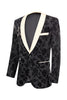 Load image into Gallery viewer, Men&#39;s Black Jacquard 3-Piece Shawl Lapel Prom Suits