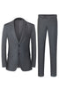 Load image into Gallery viewer, Men&#39;s Grey 3-Piece Notched Lapel Slim Fit Wedding Suits