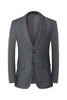 Load image into Gallery viewer, Men&#39;s Grey 3-Piece Notched Lapel Slim Fit Wedding Suits