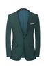 Load image into Gallery viewer, Men&#39;s Dark Green 2-Piece Notched Lapel Slim Fit Wedding Suits