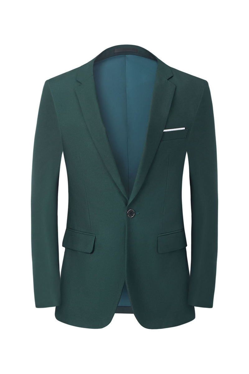 Load image into Gallery viewer, Men&#39;s Dark Green 2-Piece Notched Lapel Slim Fit Wedding Suits