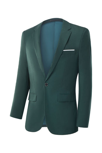 Men's Dark Green 2-Piece Notched Lapel Slim Fit Wedding Suits