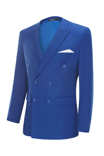 Men's Blue 2-Piece Double Breasted Wedding Suits