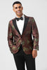 Load image into Gallery viewer, Brown Peak Lapel 2 Pieces One Button Men&#39;s Prom Suits