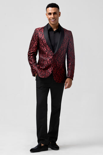 Red Shawl Lapel 2 Pieces Men's Prom Suits