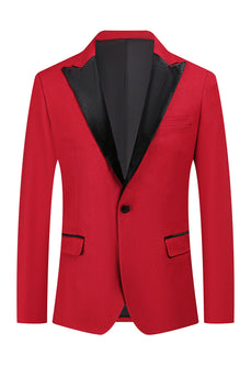 Red Peak Lapel One Button 2 Piece Men's Prom Suits