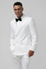 Load image into Gallery viewer, White Notch Lapel Double Breasted 2 Pieces Men&#39;s Suits