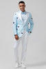 Load image into Gallery viewer, Light Blue Peak Lapel 2 Pieces One Button Men&#39;s Prom Suits