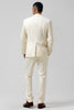 Load image into Gallery viewer, Pinstripe Notch Lapel Ivory Single Breasted 2 Pieces Men&#39;s Suits