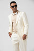 Load image into Gallery viewer, Pinstripe Notch Lapel Ivory Single Breasted 2 Pieces Men&#39;s Suits