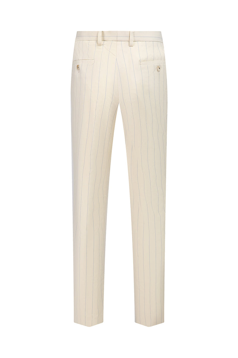 Load image into Gallery viewer, White 2 Piece Pinstriped Men Prom Suits