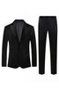 Load image into Gallery viewer, Black Peak Lapel 2 Piece Men Velvet Prom Suits