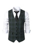 Load image into Gallery viewer, Dark Brown Striped Single Breasted Men&#39;s Retro Suit Vest