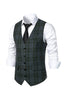 Load image into Gallery viewer, Dark Brown Striped Single Breasted Men&#39;s Retro Suit Vest