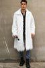 Load image into Gallery viewer, Brown Open Front Faux Fur Long Men Coat