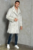 Load image into Gallery viewer, White Notched Lapel Long Faux Fur Men Coat