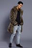 Load image into Gallery viewer, Brown Lapel Neck Long Men Faux Fur Coat