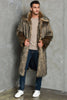 Load image into Gallery viewer, Brown Lapel Neck Long Faux Fur Men Coat