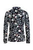 Load image into Gallery viewer, Men&#39;s Black Christmas Printed 3-Piece One Button Party Suits