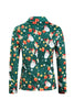 Load image into Gallery viewer, Men&#39;s Green Christmas Printed 3-Piece One Button Party Suits