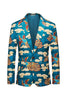 Load image into Gallery viewer, Blue Crane Jacquard Notched Lapel Men Blazer