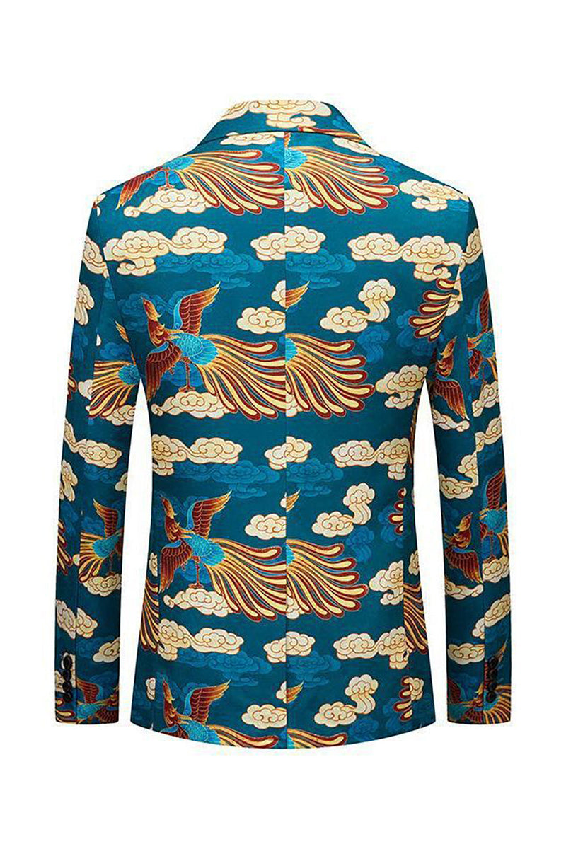 Load image into Gallery viewer, Blue Crane Jacquard Notched Lapel Men Blazer