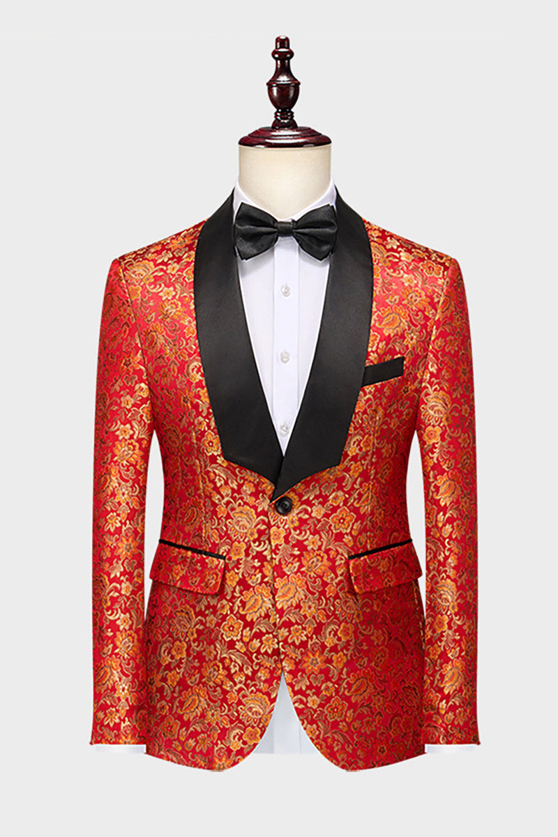 Load image into Gallery viewer, Orange Shawl Lapel 2 Piece Men&#39;s Prom Suits