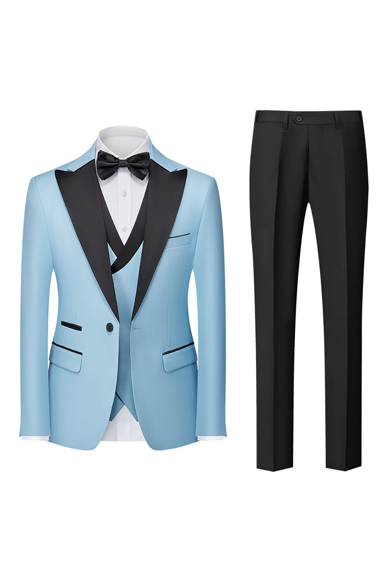 Load image into Gallery viewer, Royal Blue 3-Piece One Button Prom Suits