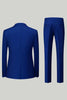 Load image into Gallery viewer, Royal Blue 3-Piece One Button Prom Suits