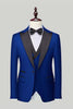 Load image into Gallery viewer, Royal Blue 3-Piece One Button Prom Suits