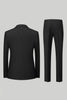 Load image into Gallery viewer, Black Peak Lapel 3 Piece Men Suits