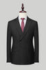 Load image into Gallery viewer, Black Peak Lapel 3 Piece Men Suits