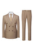 Load image into Gallery viewer, Black Peak Lapel 3 Piece Men Suits