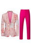 Load image into Gallery viewer, Light Pink Jacquard 2 Piece Notched Lapel  Men&#39;s Prom Suits