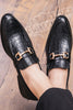 Load image into Gallery viewer, Black Slip-On Leather Monk Men&#39;s Shoes