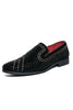 Load image into Gallery viewer, Black Beaded Slip-On Party Men&#39;s Shoes