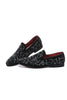 Load image into Gallery viewer, Black Beaded Slip-On Party Men&#39;s Shoes