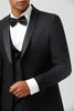 Load image into Gallery viewer, Black Shawl Lapel Single Breasted 3 Pieces Men&#39;s Prom Suits