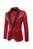 Load image into Gallery viewer, Sparkly Gold Notched Lapel Prom Blazer