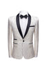 Load image into Gallery viewer, White Shawl Lapel Jacquard Prom Men&#39;s 2 Pieces Suits