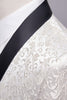 Load image into Gallery viewer, White Shawl Lapel Jacquard Prom Men&#39;s 2 Pieces Suits